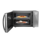 Micro-ondas Panasonic 34L Dupla Refei  o Inox ST67L 220V 2