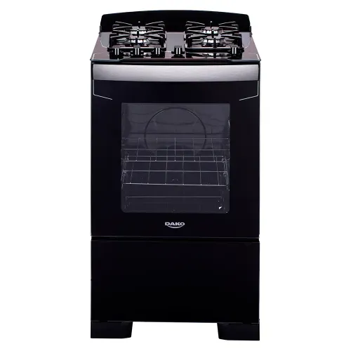 Fogão a Gás Dako Diplomata 4 Bocas, de Piso, Acendimento Automático, com Mesa de Vidro, Preto - 300001000