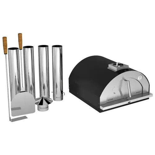 Forno de Pizza a Lenha Metávila Firenze Gourmet Preto 610IN