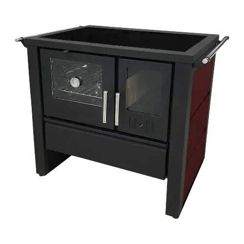 Fogão A Lenha Dupla Combustão Metavila Liv802-Saída Lado Esquerdo