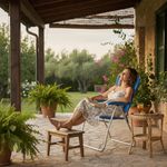 Cadeira Mor Boreal Alum  Azul Reclin vel 110Kg 5