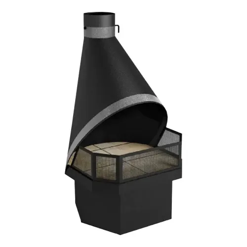 Lareira Metavila Suíça Preta Craca 693T