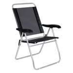 Cadeira Reclin vel Mor Boreal Alum nio Preta - 2166 0