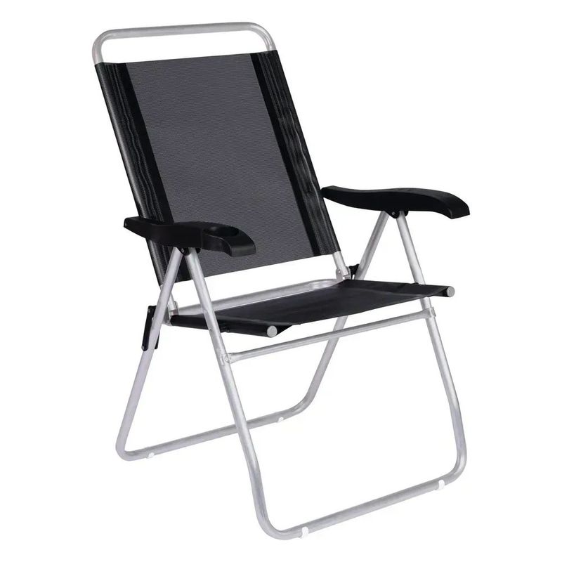 Cadeira Reclin vel Mor Boreal Alum nio Preta - 2166 0