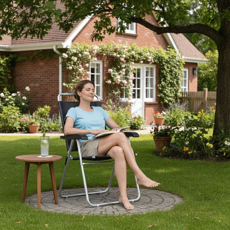 Cadeira Reclin vel Mor Boreal Alum nio Preta - 2166 7