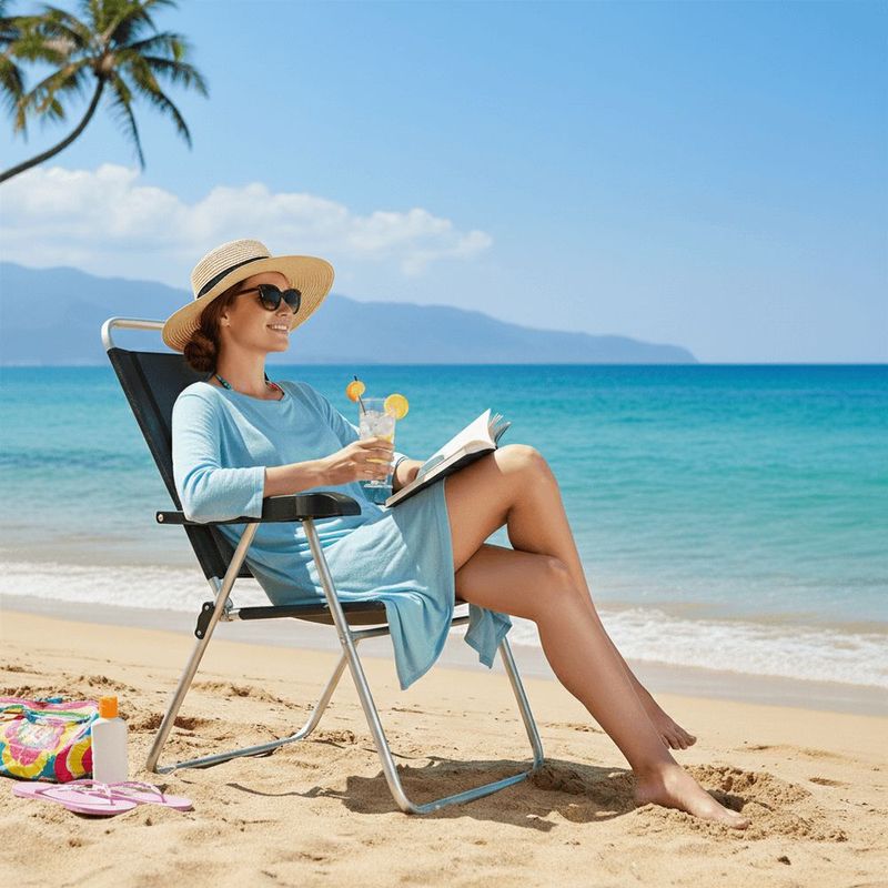 Cadeira Reclin vel Mor Boreal Alum nio Preta - 2166 8