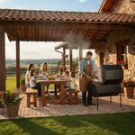 Churrasqueira Campeira P Preta Carv o Chapa Galv  1