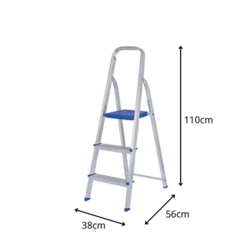 Escada Alum nio Mor 5101 3 Degraus Dobr vel 2