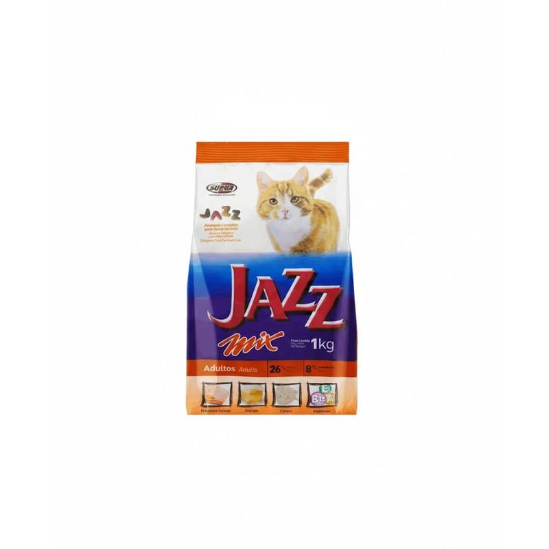 Ra  o Supra Jazz Mix Gatos Adultos 1kg 0