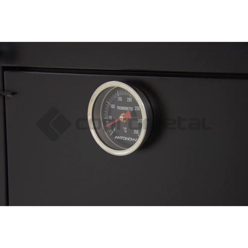 Fog o a Lenha Antonow Roma Preto - Chapa Vitrocer mica - Sa da Lado Esquerdo 3