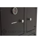 Fog o a Lenha Antonow Roma Preto - Chapa Vitrocer mica - Sa da Lado Esquerdo 4