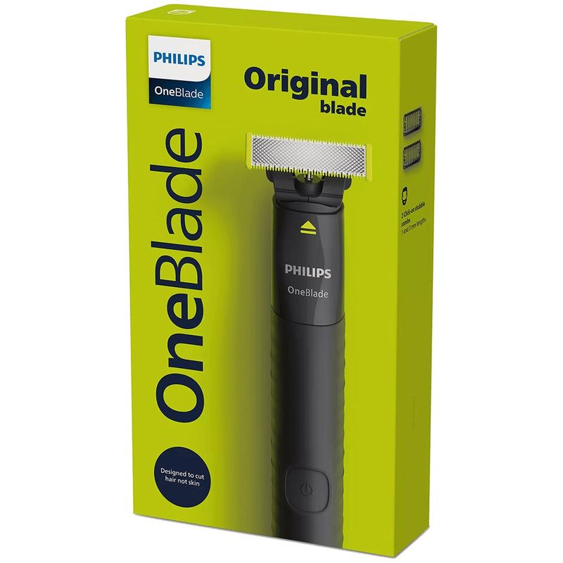 Aparador De Pelos Philips Oneblade  2 Pentes  Recarreg vel  Uso Seco E Molhado - Qp1424 10 3