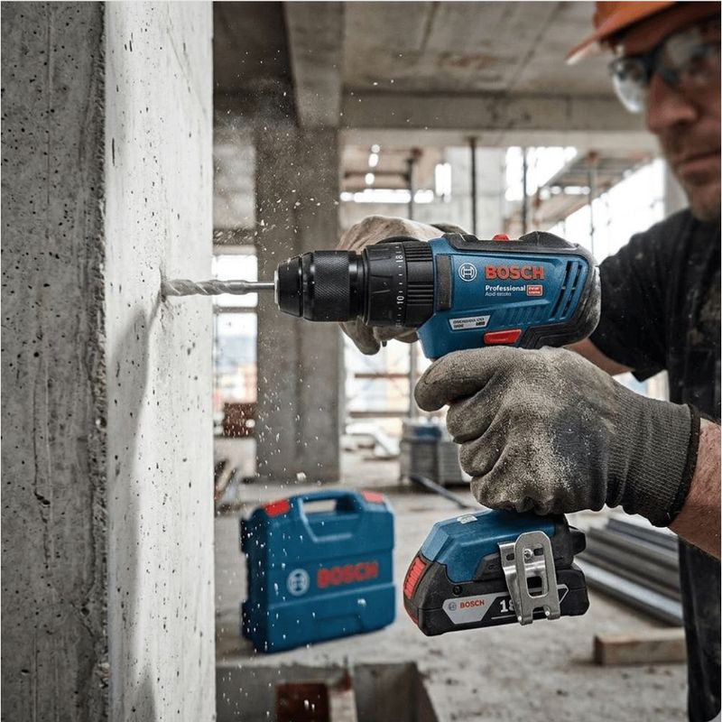 Parafusadeira   Furadeira Bosch de Impacto GSB 18V-50  Funcionamento a Bateria - 06019H51E0-000 Bivolt 5