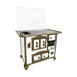 Fog o A Lenha Venax N2 Gabinete Imperador Renaissance Branco Com Tampa E Caldeira - Chamin  Sa da Lado Esquerdo 0