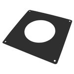 Chapa Arremate para Veda  o de Chamin  Venax 23 50 x 23 50 Preto - 7599 0