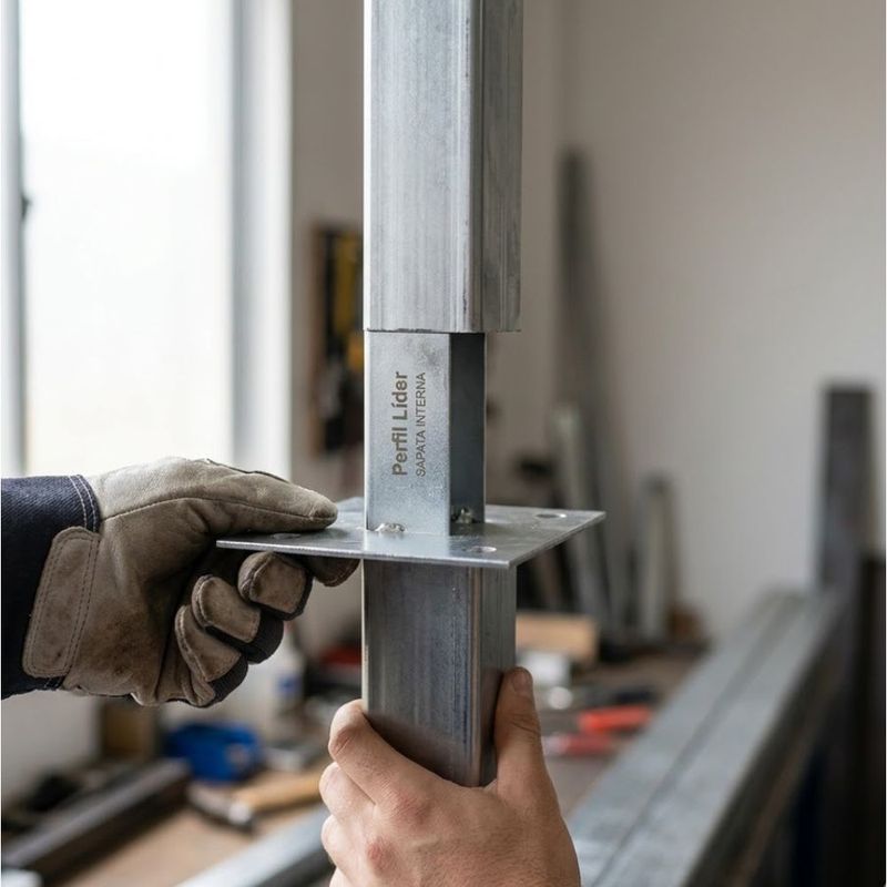 Sapata Interna 4 Furos Perfil L der - 2334PZ 1