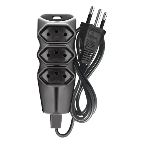 Extensao PP 2P+T 3x0,75x5M Preto Megatron 011403S0500