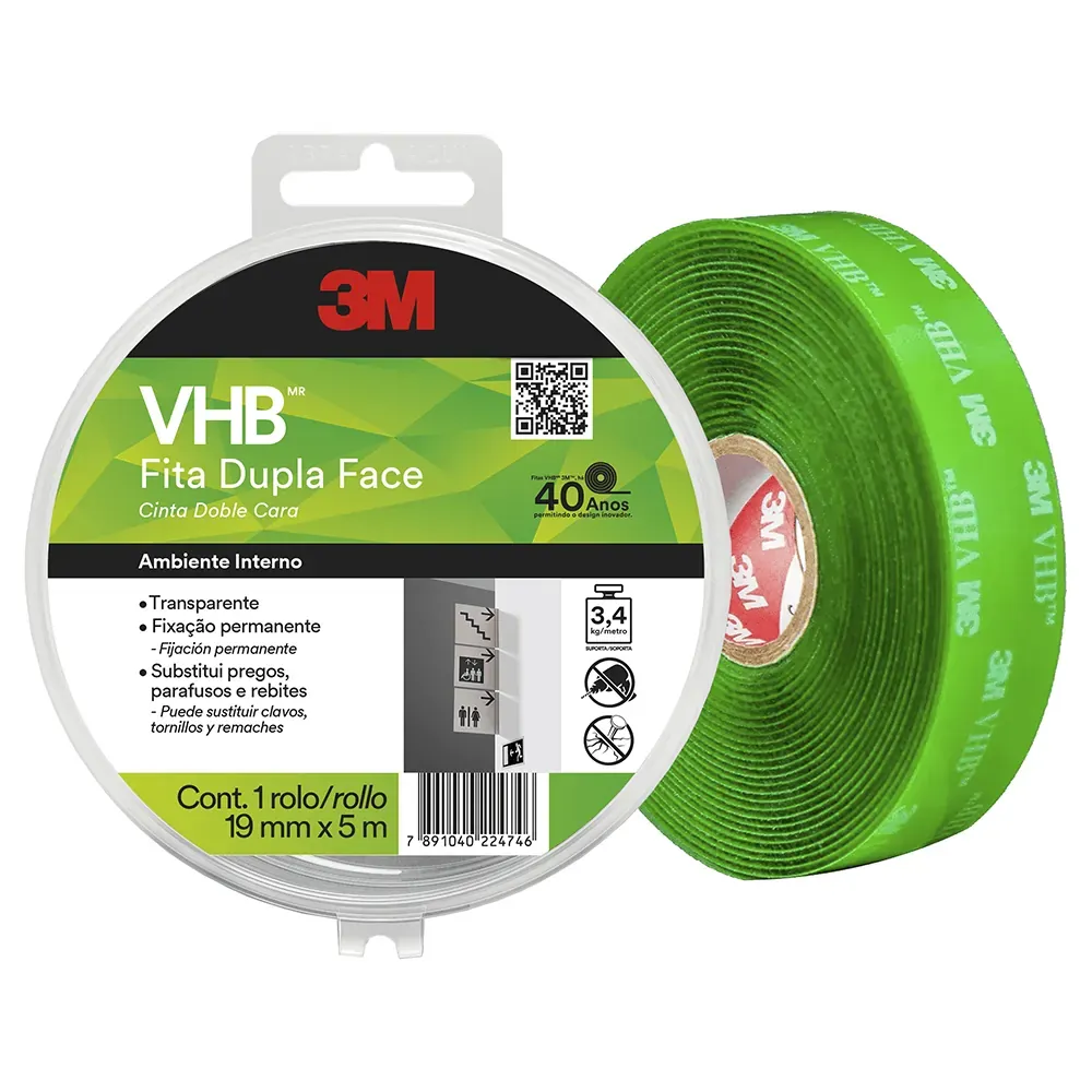 Fita Dupla Face 3M VHB 4910 19mm X 5m - HB004459218 - Lojas Afubra
