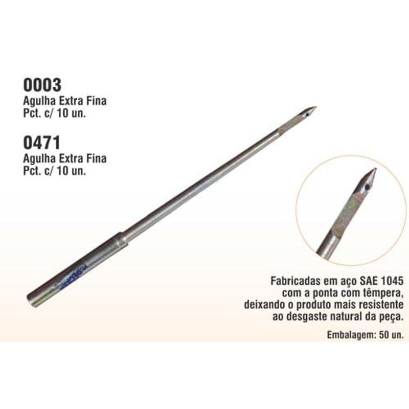 Agulha H Decker 002 Ponta Fina A o Tecedeira Azul-a o H Decker 245097 1