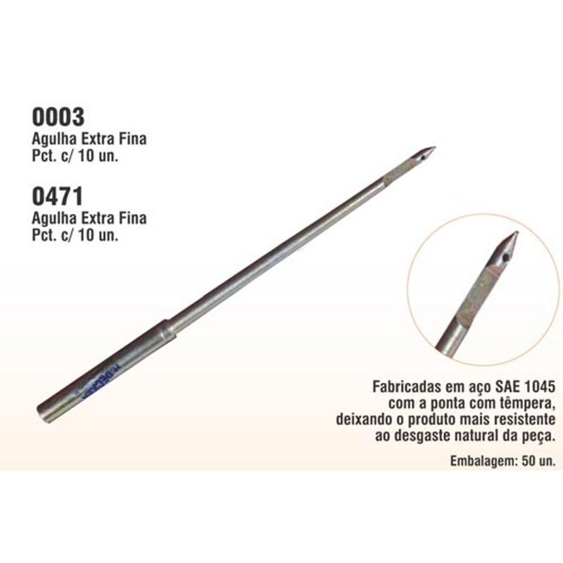 Agulha H Decker 002 Ponta Fina A o Tecedeira Azul-a o H Decker 245097 2