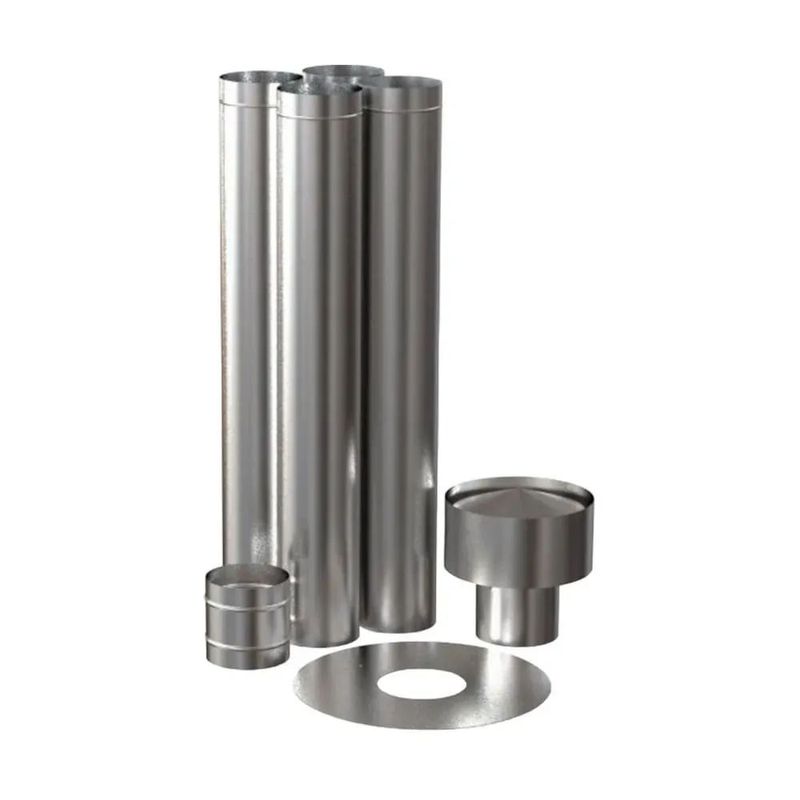 Calefator Met vila 680GF Dupla Combust o Kit Inox 1