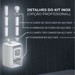 Calefator Met vila 680GF Dupla Combust o Kit Inox 5