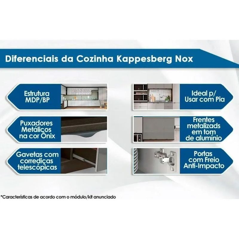 Paneleiro Kappesberg Nox H769 15cm Onix   Steel 2