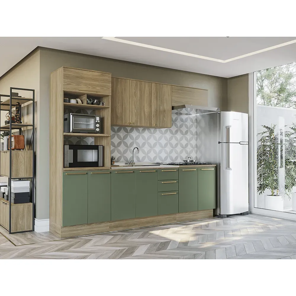 Cozinha Completa Modulada Kappesberg Botanic, 6 Peças, 4 Metros