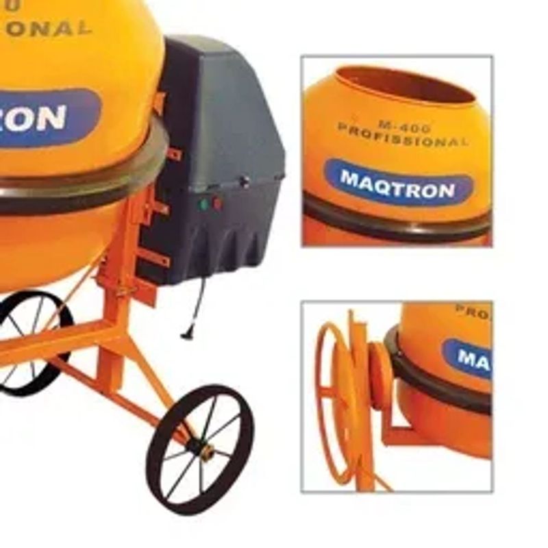 Betoneira Maqtron 400 Litros  Monof sico - M-400 Profissional 220V 6