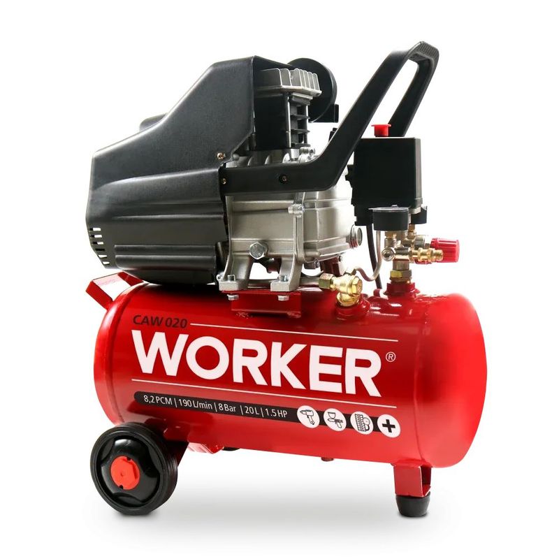 Compressor de Ar 20L 1 5HP 8bar 127V Worker  Ref  366063  0