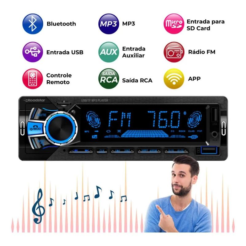 Auto Radio Roadstar Rs27515br 6