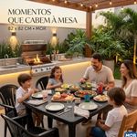 Mesa Pl stica Desmont vel Mor 82x82cm Preta - 15151402 7