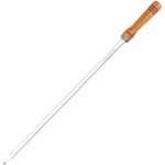 Espeto Simples Mor 3248 Alum nio Polido Cabo Madeira 1m 2