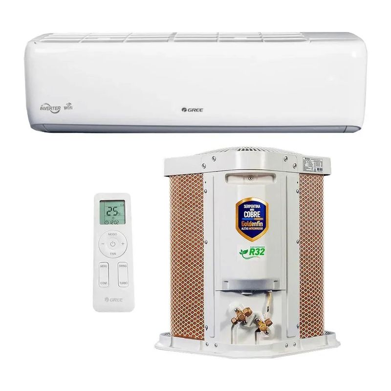 Ar Condicionado Gree Split Hi-Wall G-Top Auto Inverter Connection 24 000 Btu S Quente E Frio - Gwh24ate - 220V 0